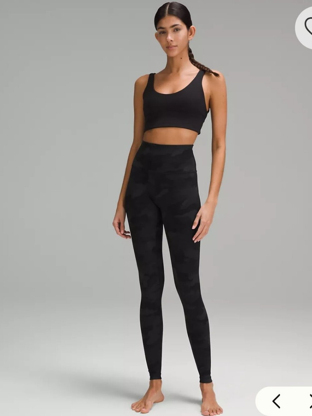 Lululemon Alighn High-Waist Black Camo Leggings Size 4
